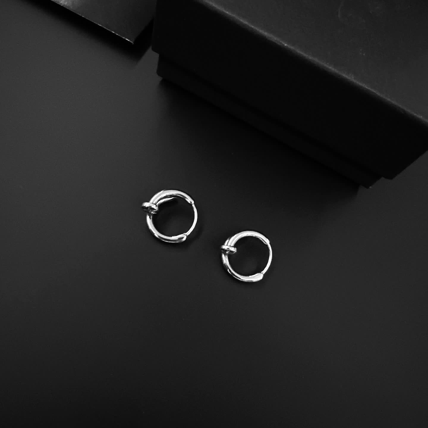 Chrome Hearts Silver Hoop Earrings